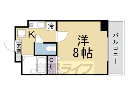 エスパシオ澤田(1K/2階)の間取り写真