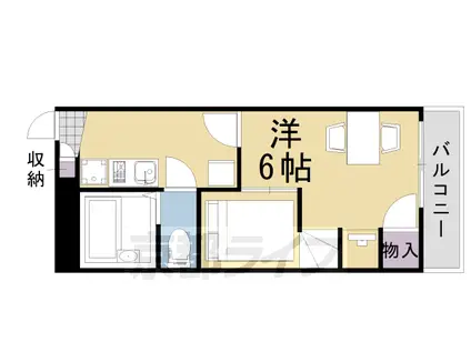 レオパレスシャルマン北浦(1K/2階)の間取り写真