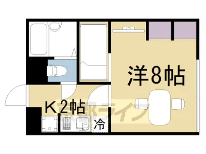 レオパレスDEERFIELDⅡ(1K/2階)の間取り写真