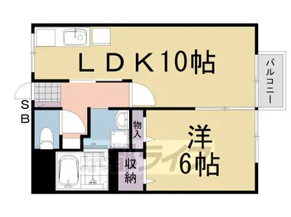 ハイツ吉田(1LDK/1階)の間取り写真