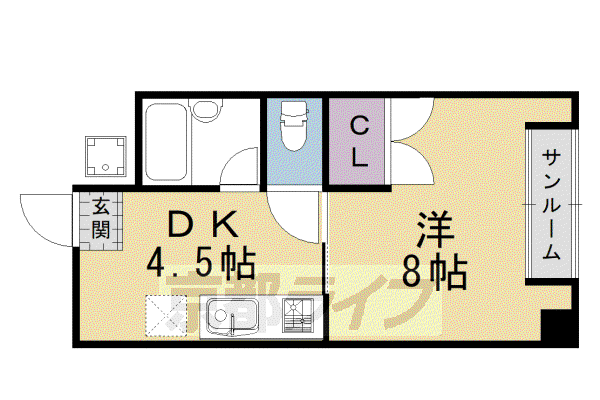 ハイツマツモト(1DK/2階)の間取り写真