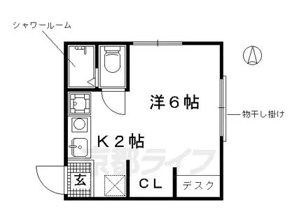 KOGA ウエスト イースト(1K/1階)の間取り写真
