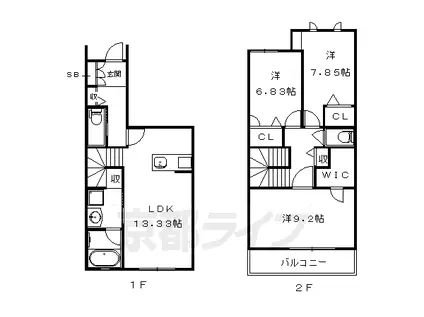 GテラスBUONO(3LDK/1階)の間取り写真