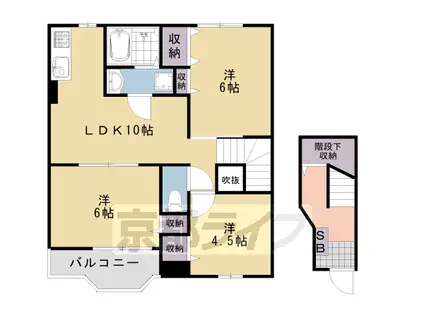 アーク壱番館(3LDK/2階)の間取り写真