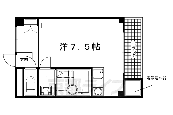 マンション野口(ワンルーム/3階)の間取り写真