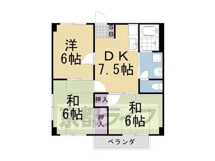 メゾン・ド・リノ(3DK/1階)の間取り写真