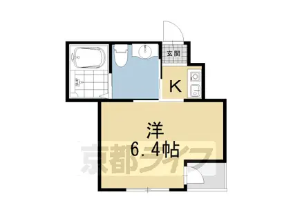 阪急電鉄京都線 大宮駅(京都) 徒歩6分 3階建 築8年(1K/3階)の間取り写真