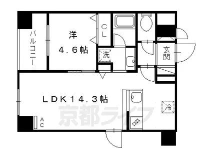増田屋ビル(1LDK/7階)の間取り写真