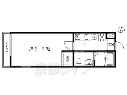 アークリード本町三十三間堂(1K/2階)の間取り写真