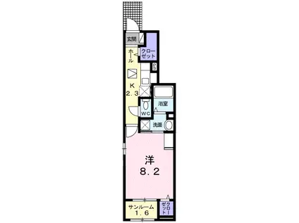 MGハウス(1K/1階)の間取り写真
