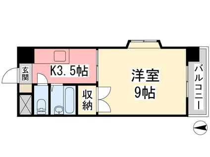 サニーハイツみゆき(1K/1階)の間取り写真