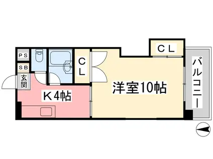 エンゼルコート21(1K/1階)の間取り写真