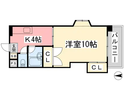 エンゼルコート21(1K/1階)の間取り写真