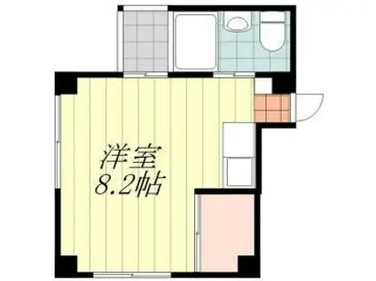 メゾンADⅢ(ワンルーム/3階)の間取り写真