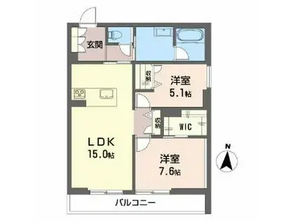 シャーメゾン アヴァンセ(2LDK/3階)の間取り写真