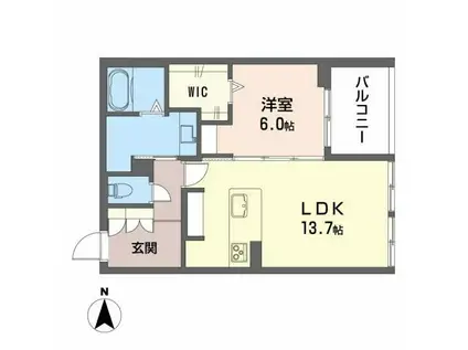 シャーメゾンキャメリア(1LDK/2階)の間取り写真