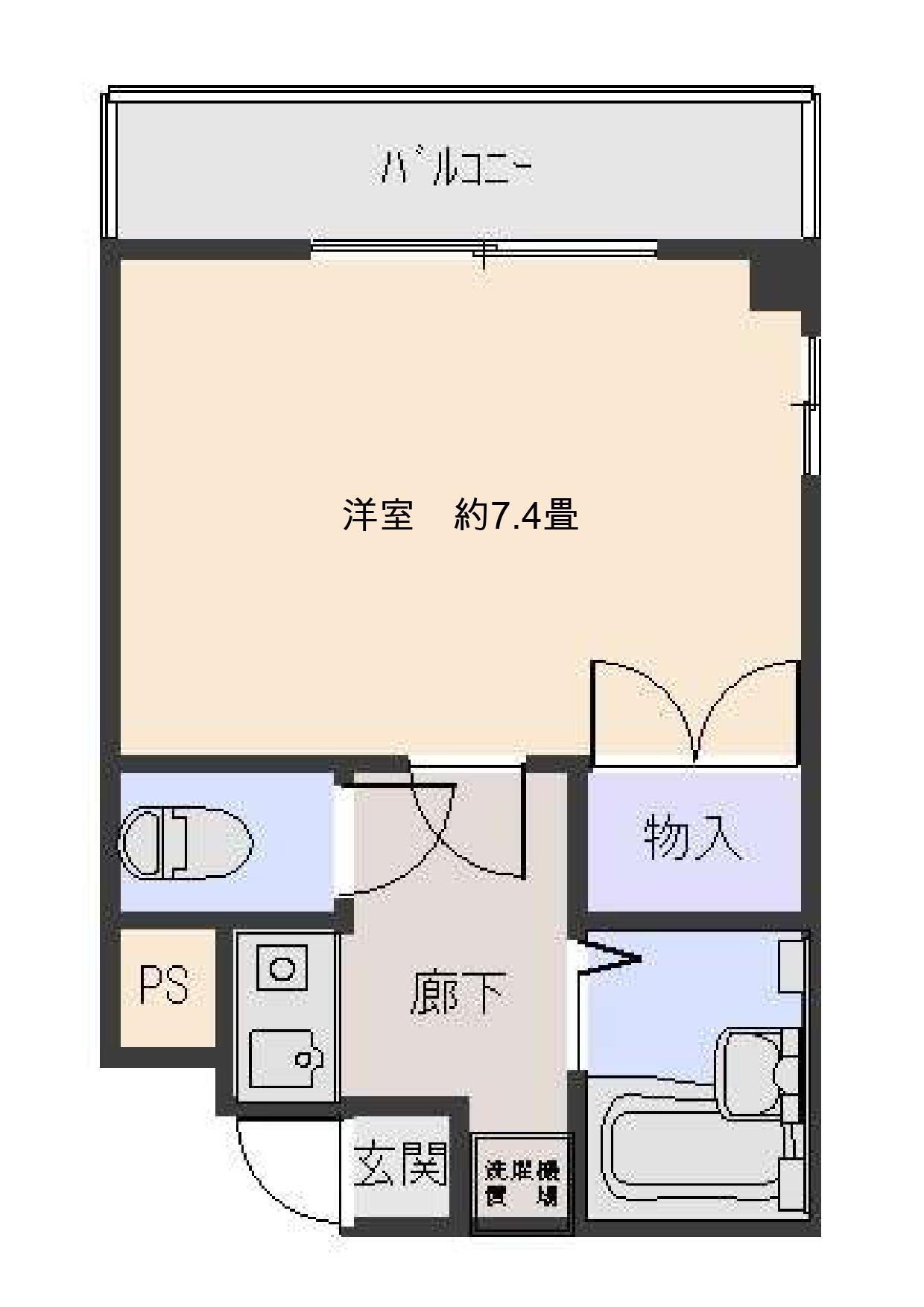 クリエイト香里園(1K/2階)の間取り写真