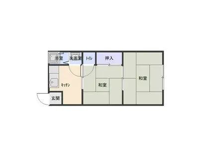 ハイツ丸喜(2K/2階)の間取り写真