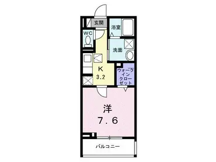 チェストセブン(1K/1階)の間取り写真