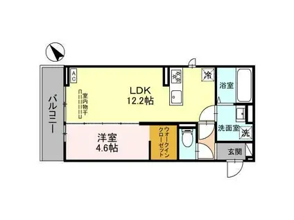 MON AMOUR知原(1LDK/2階)の間取り写真