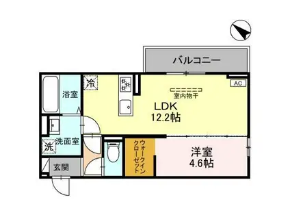 MON AMOUR知原(1LDK/3階)の間取り写真