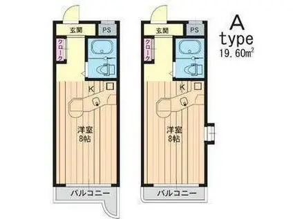 メゾン・ド・ルフレ(1K/4階)の間取り写真