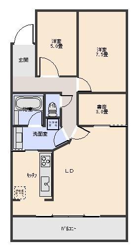 ファインシティくずは(2SLDK/20階)の間取り写真