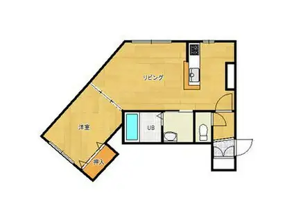 札幌市東西線 発寒南駅 徒歩7分 4階建 築4年(1LDK/4階)の間取り写真