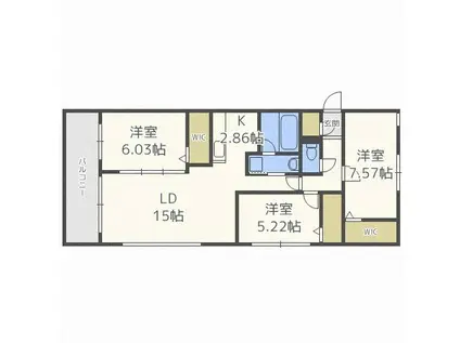 N-SELECTION.STELLA(3LDK/1階)の間取り写真