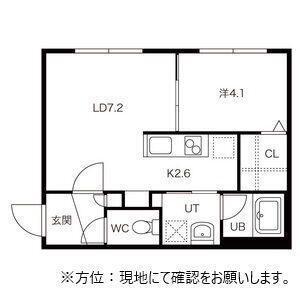 ETERNAL AQUA(1LDK/2階)の間取り写真