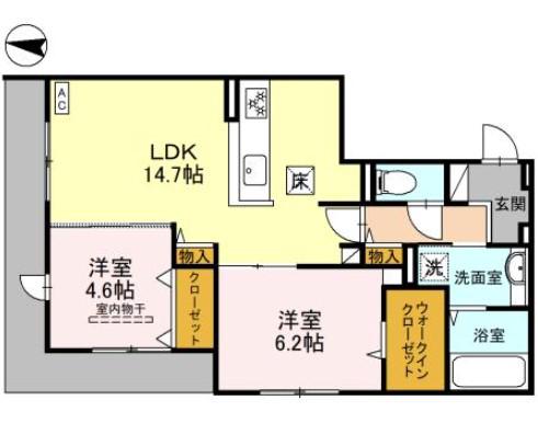 D-RESIDENCE桜通(2LDK/1階)の間取り写真