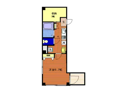 フォーリア西馬込(1K/4階)の間取り写真