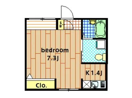 メゾンプレジール(1K/1階)の間取り写真