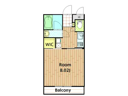 ラトレールエスポワール(1K/1階)の間取り写真