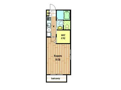 ラ・ルーナ(1K/3階)の間取り写真