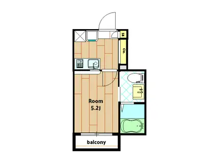 サン ヴィータ(1K/2階)の間取り写真