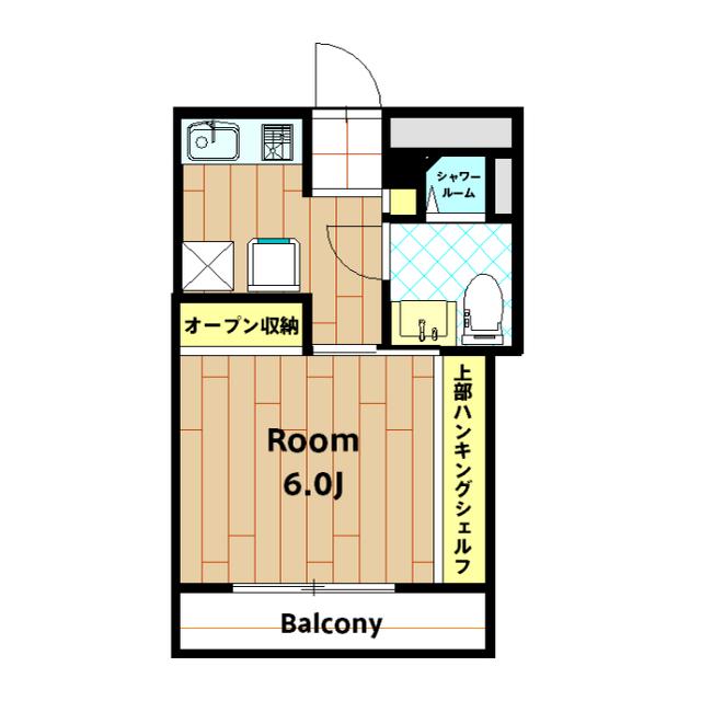 シャトレ柳田(1K/3階)の間取り写真