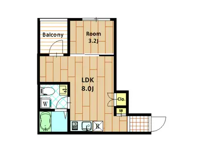 SEED JUST B-BASE Ⅱ(1LDK/1階)の間取り写真