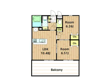 M SONIA KUGAHARA(2LDK/1階)の間取り写真