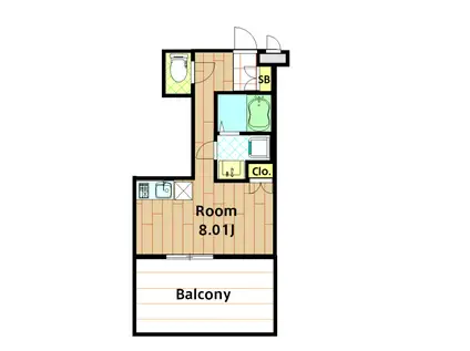 M SONIA KUGAHARA(ワンルーム/1階)の間取り写真