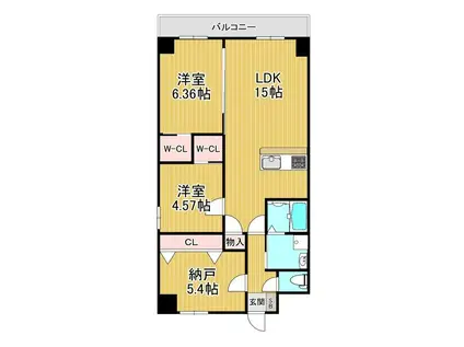 GROOVE上甲子園レジデンス(3LDK/2階)の間取り写真