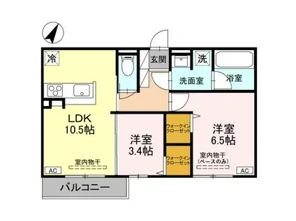 高山本線 速星駅 徒歩16分 2階建 新築(2LDK/2階)の間取り写真