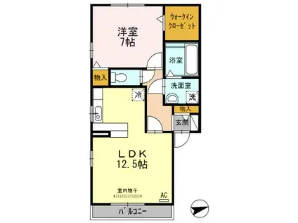 あいの風とやま鉄道 小杉駅(あいの風) 徒歩8分 2階建 築16年(1LDK/2階)の間取り写真
