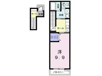 高山本線 速星駅 徒歩11分 2階建 築17年(1K/2階)の間取り写真