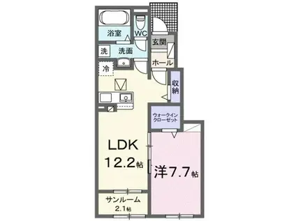 富山地鉄不二越上滝 大泉駅(富山) 徒歩29分 2階建 新築(1LDK/1階)の間取り写真