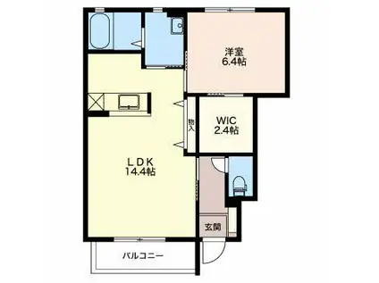 メゾン フォルテ(1LDK/1階)の間取り写真
