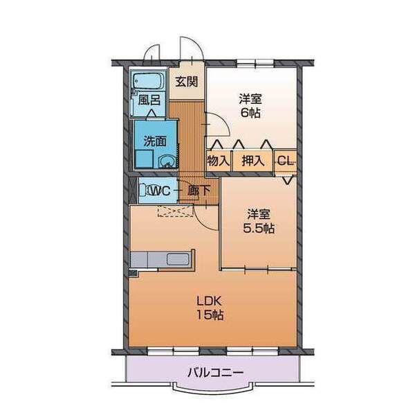 富山地鉄不二越上滝 大泉駅(富山) 徒歩14分 3階建 築18年(2LDK/1階)の間取り写真