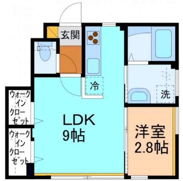 CREA(1LDK/1階)の間取り写真