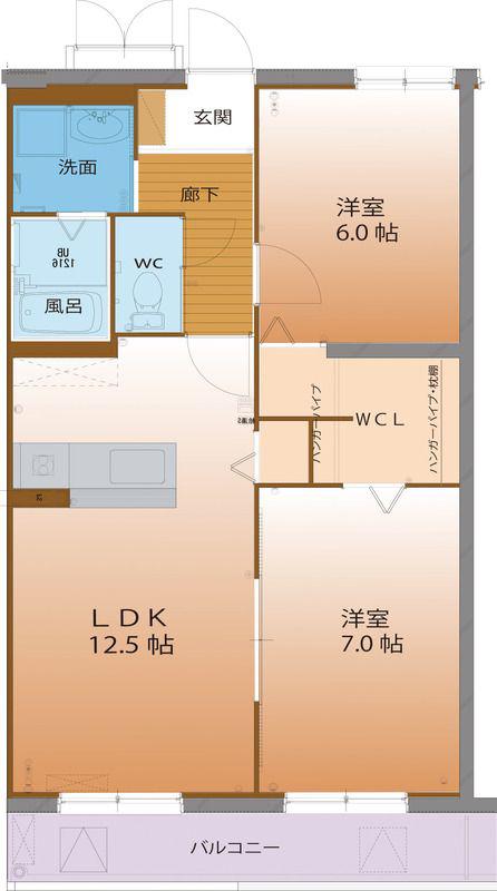 富山地鉄不二越上滝 大泉駅(富山) 徒歩14分 3階建 築14年(2LDK/1階)の間取り写真