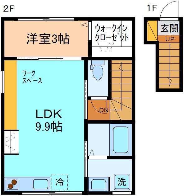 セシボン52(1LDK/2階)の間取り写真